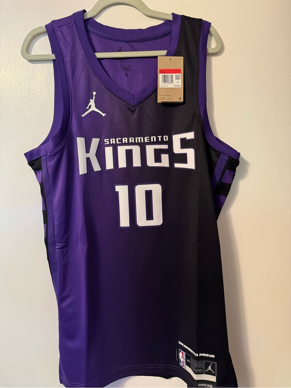 Jordan Domantas Sabonis Sacramento Kings Statement Edition Jersey Size 48 Large